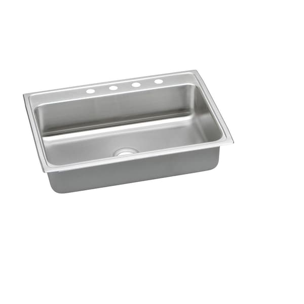 Lustertone Stainless Steel 31 X 22 X 4 Single Bowl Top Mount Ada Sink